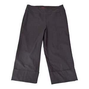 LISETTE L PANT-ALON Women's High Waist Cropped Capri Trouser Pants Gray Size 4